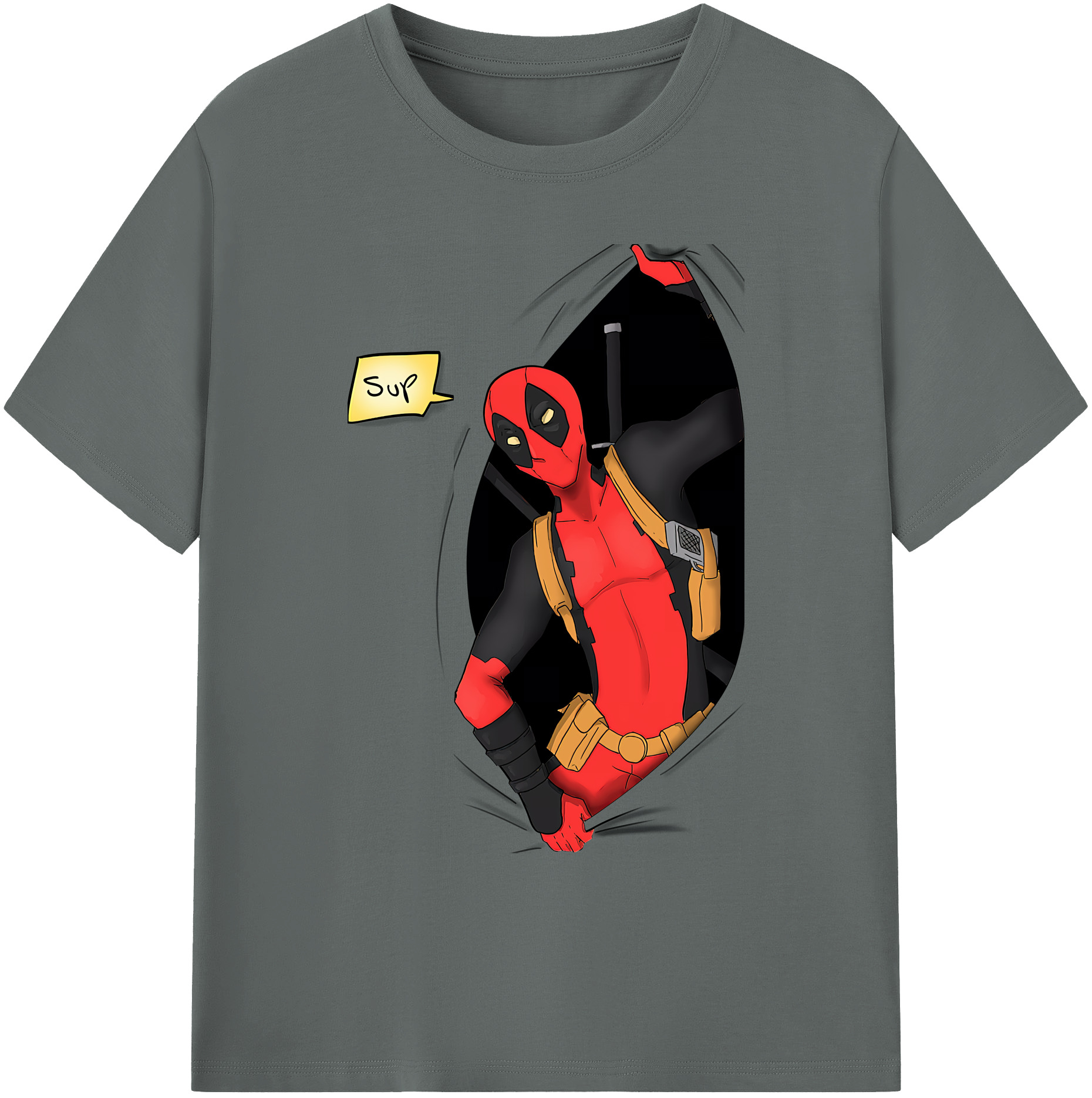（画像用） Deadpool デッドプール 綿100％ メンズ半袖Tシャツ｜肌触りやわらか＆通気性